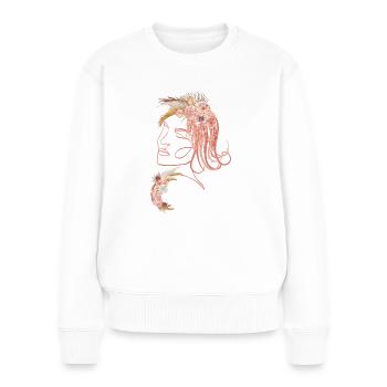 be passion - Frauen Premium Bio Pullover - Weiß - Vorne - Julia (174cm)