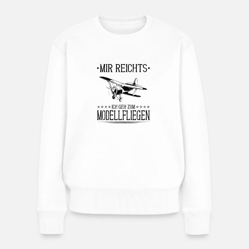 Modellfliegen - Frauen Premium Bio Pullover - Weiß