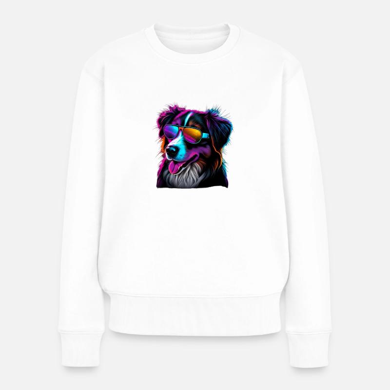 Chiens de berger australiens Bergers australiens - Pull Premium bio Femme - blanc