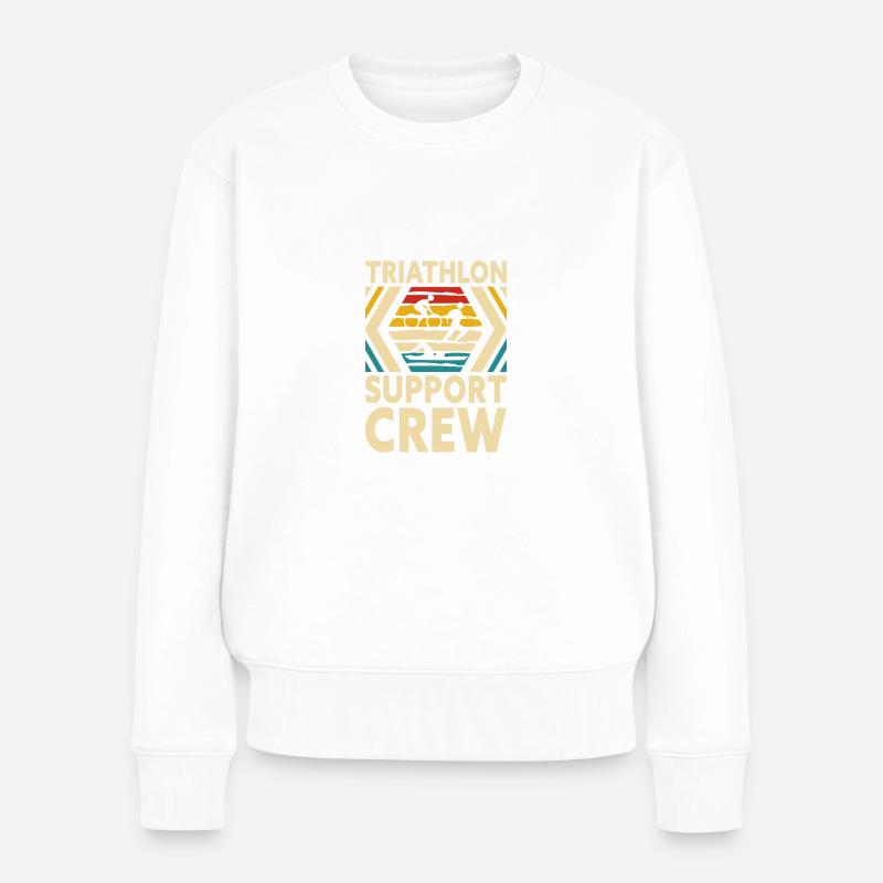 Équipe de soutien au triathlon - Pull Premium bio Femme - blanc
