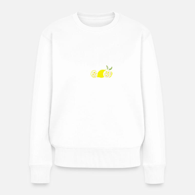 I Just Really Love Lemons Ok Funny Lemon Fruit - Frauen Premium Bio Pullover - Weiß