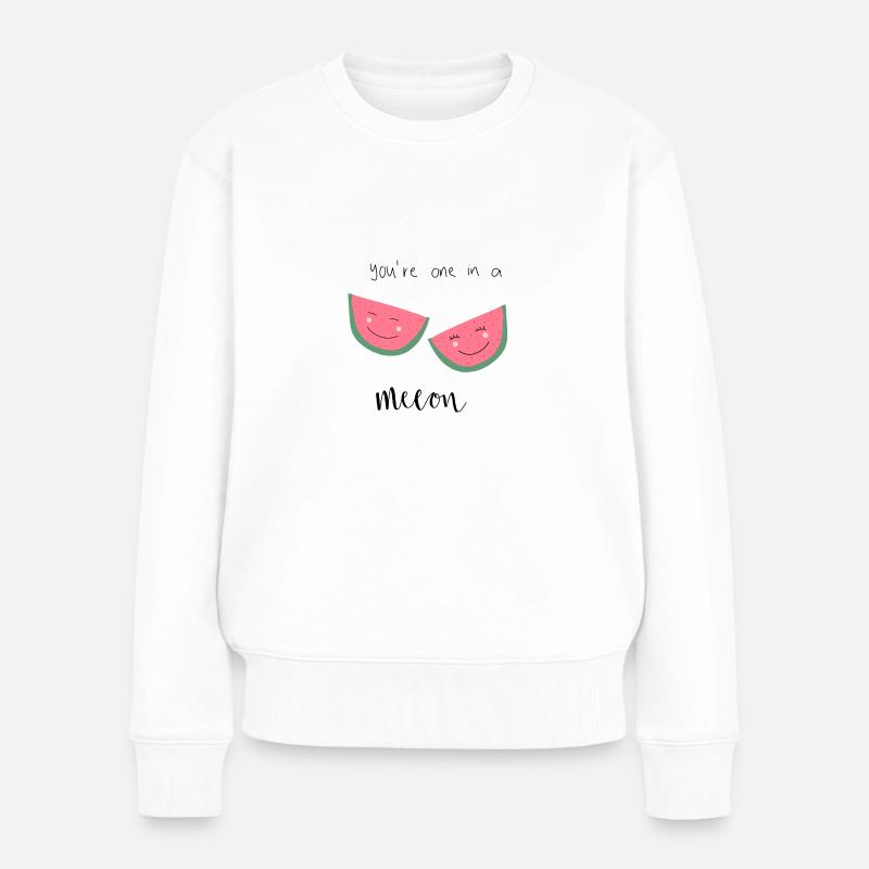 Un sort de melon visage - Pull Premium bio Femme - blanc