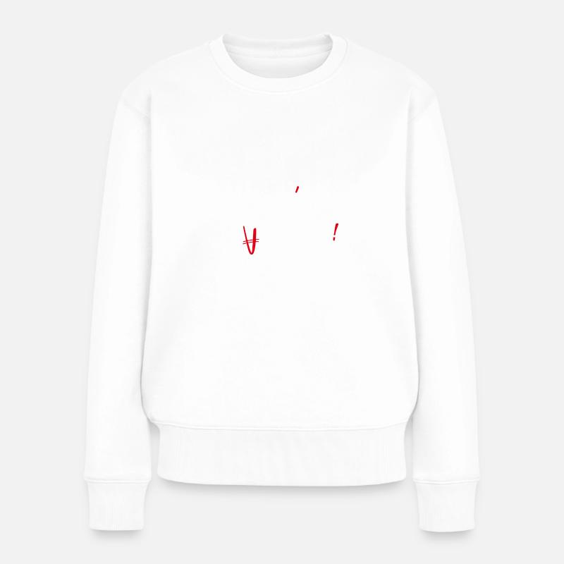 Ich kam, sah und korrigierte - Frauen Premium Bio Pullover - Weiß
