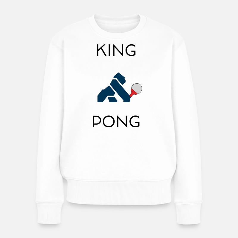 King pong - Pull Premium bio Femme - blanc