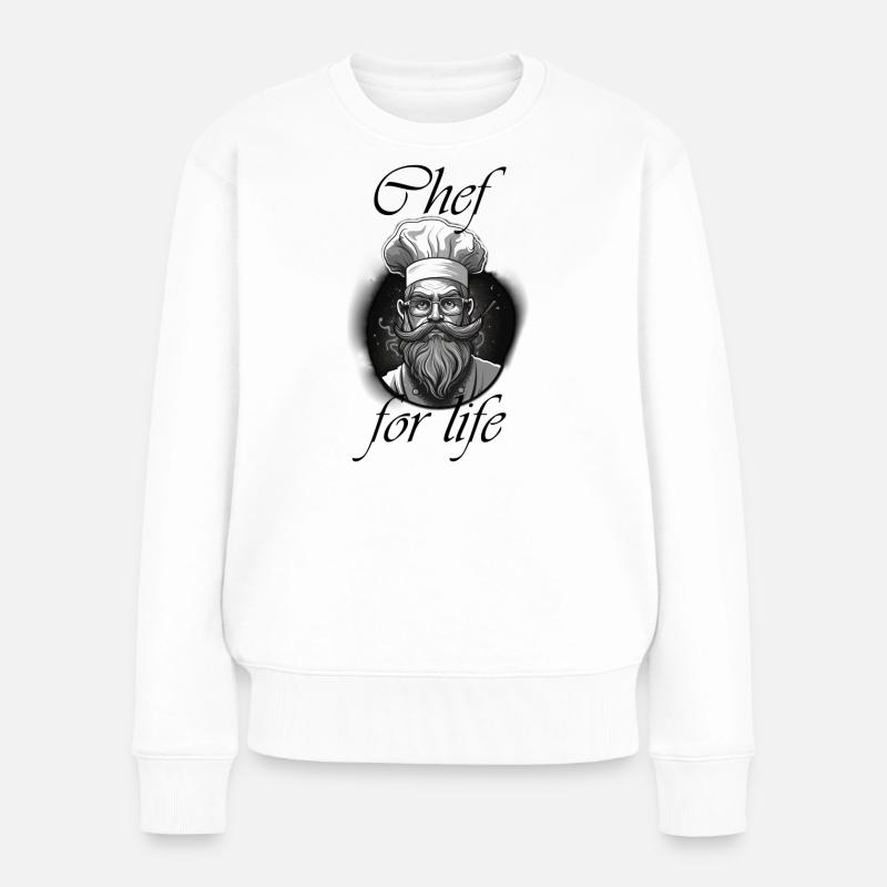 Chef à vie - Pull Premium bio Femme - blanc