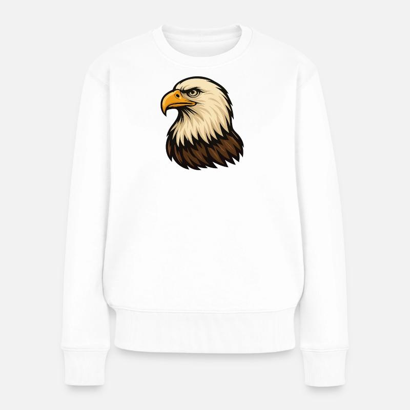 Tête d’aigle - Pull Premium bio Femme - blanc