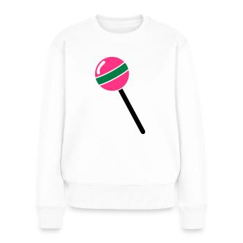 Lutscher, Lolli, Lollipop - Women's Premium Organic Jumper - white - Front - Julia (174cm)