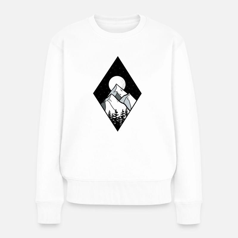Berg - Frauen Premium Bio Pullover - Weiß