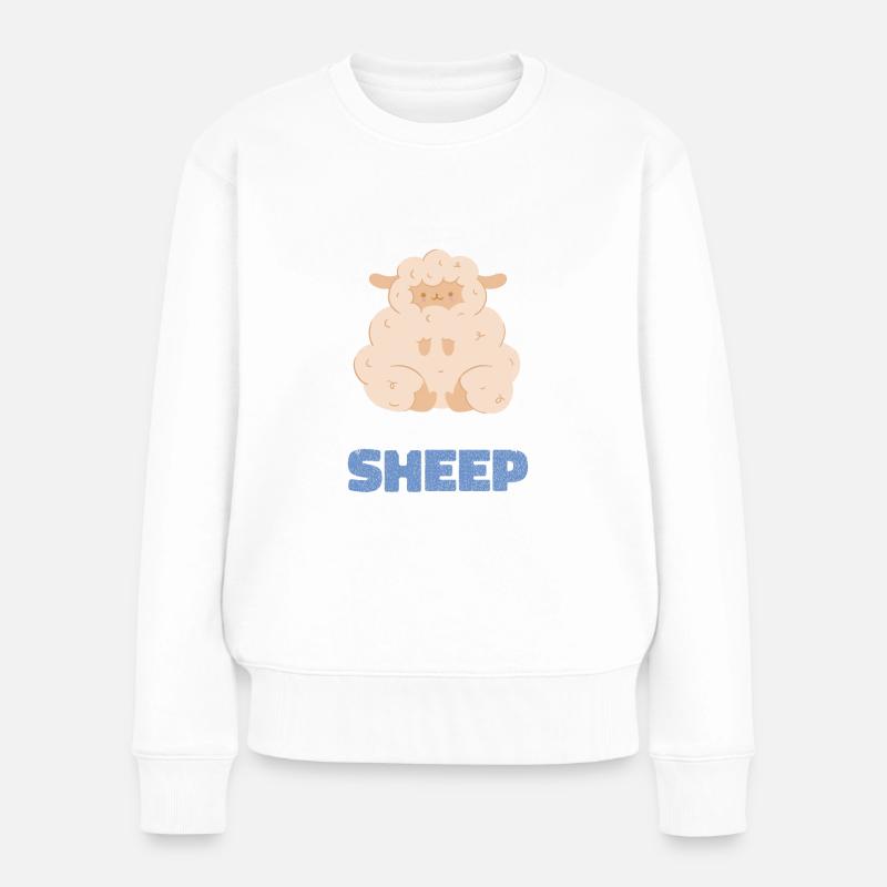 Holy Sheep! Süßes Schaf! - Frauen Premium Bio Pullover - Weiß