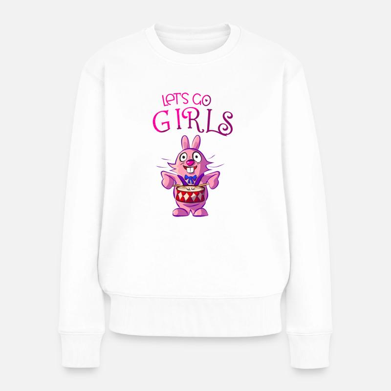 Lets Go Girls - Frauen Premium Bio Pullover - Weiß