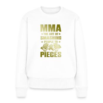 Mma Arts académiques mixtes - Pull Premium bio Femme - blanc - Devant - Julia (174cm)