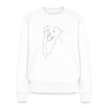 Hundefreund - Frauen Premium Bio Pullover - Weiß - Vorne - Julia (174cm)