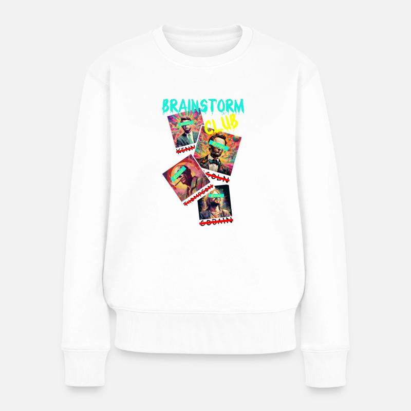 ChinCheck - Frauen Premium Bio Pullover - Weiß