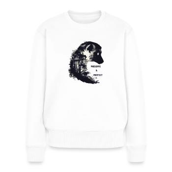 Preserve & Protect Lemur Madagascar Lemurs - Women's Premium Organic Jumper - white - Front - Julia (174cm)