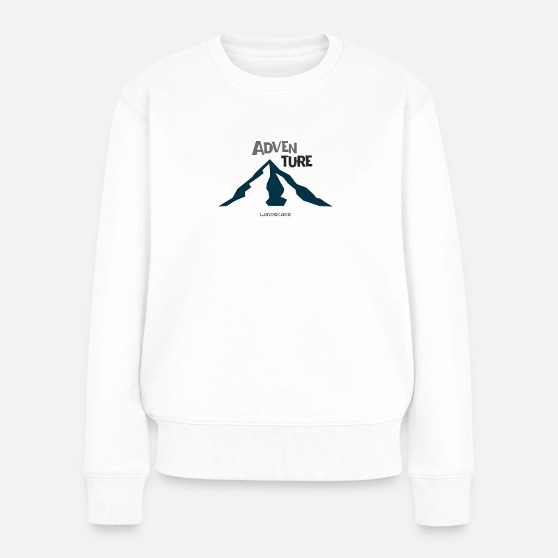 Adventure Camping Lovers Nature Hiking - Frauen Premium Bio Pullover - Weiß
