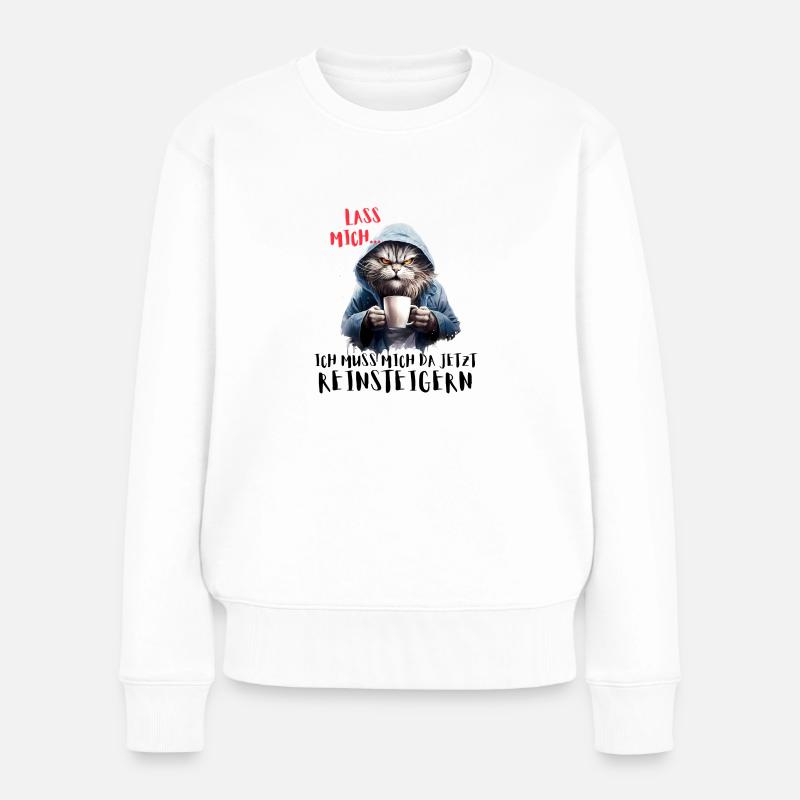 Lass mich... - Frauen Premium Bio Pullover - Weiß