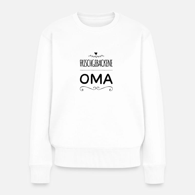 Frischgebackene Oma - Frauen Premium Bio Pullover - Weiß
