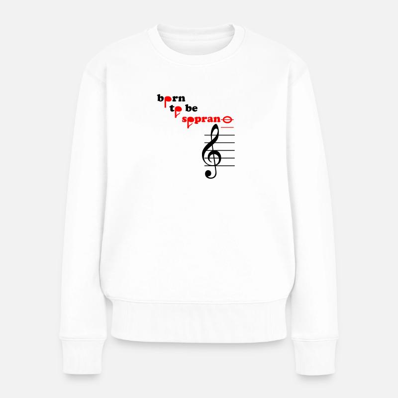 né pour être soprano high c chœur chanter chanteur - Pull Premium bio Femme - blanc