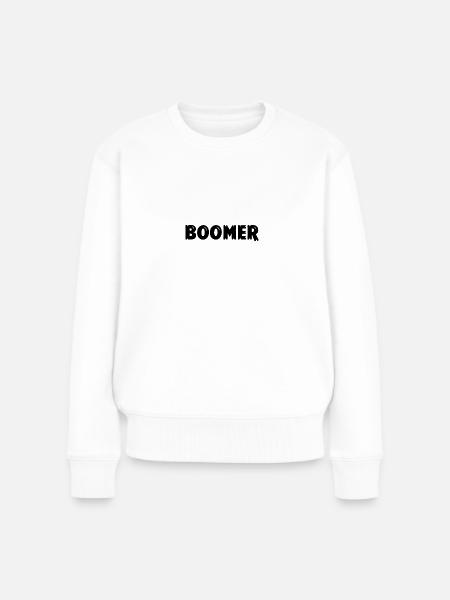 BOOmer - Frauen Premium Bio Pullover - Weiß