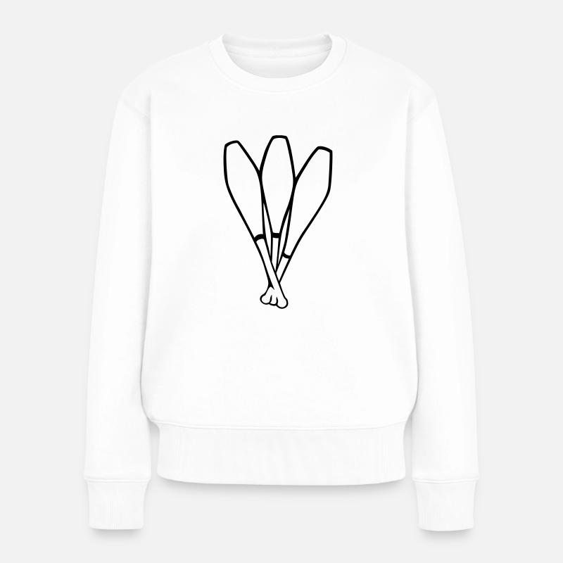 Jonglierkeulen - Frauen Premium Bio Pullover - Weiß