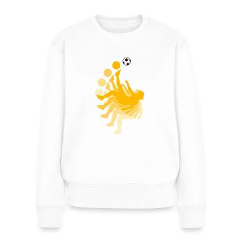 Fall Back Football Footballer Penalty Player - Women's Premium Organic Jumper - white - Front - Julia (174cm)