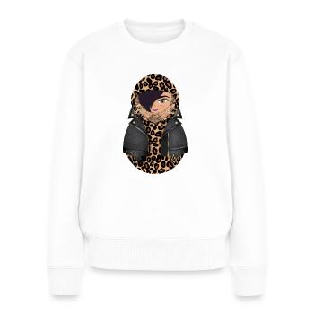Matriochka Katya - Pull Premium bio Femme - blanc - Devant - Julia (174cm)