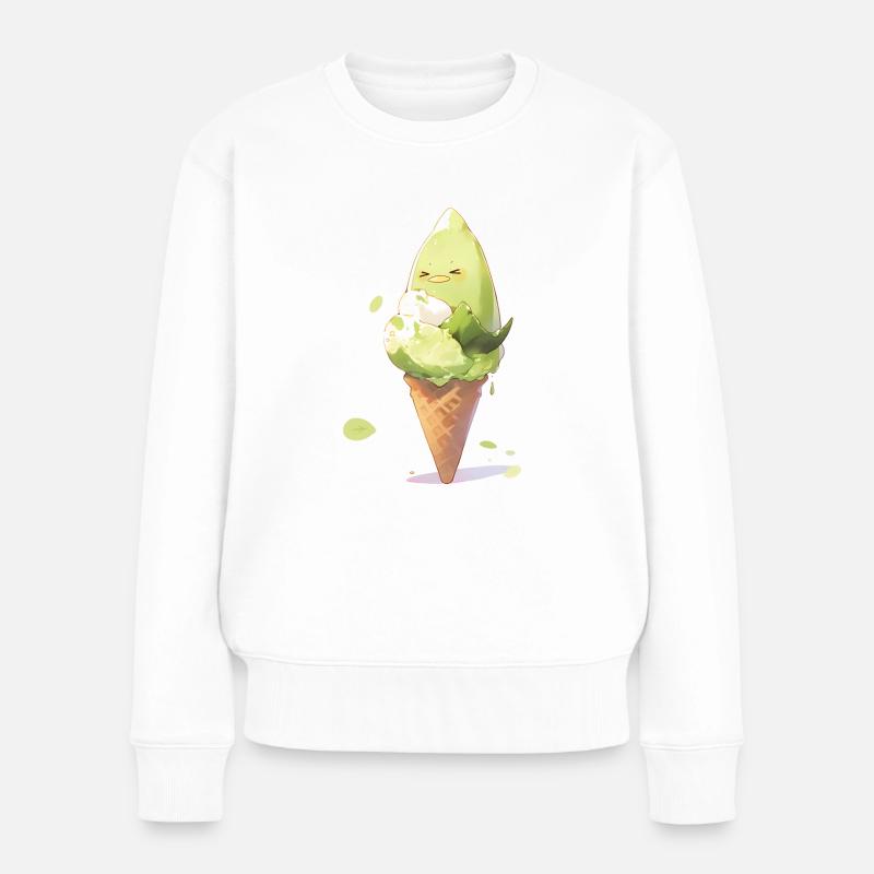 Avocadoeis - Frauen Premium Bio Pullover - Weiß