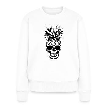 Ananas - Frauen Premium Bio Pullover - Weiß - Vorne - Julia (174cm)