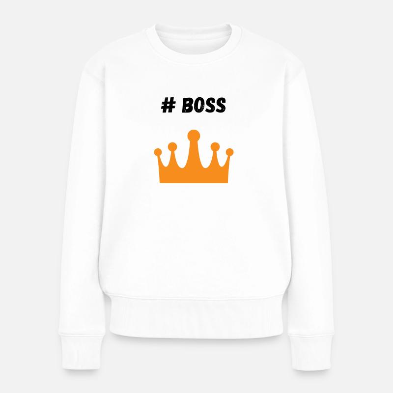 BOSS 9 - Pull Premium bio Femme - blanc