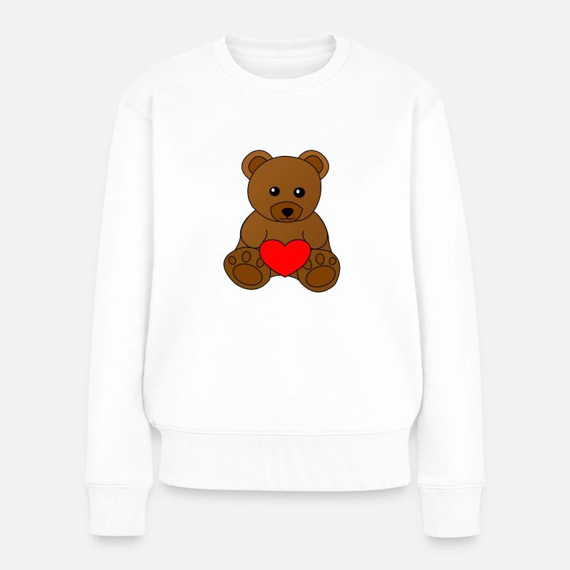 Teddy Saint-Valentin - Pull Premium bio Femme - blanc