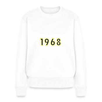 1968 Jahr Geburtstag - Frauen Premium Bio Pullover - Weiß - Vorne - Julia (174cm)