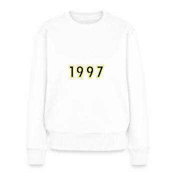 1997 Jahr Geburtstag - Frauen Premium Bio Pullover - Weiß - Vorne - Julia (174cm)