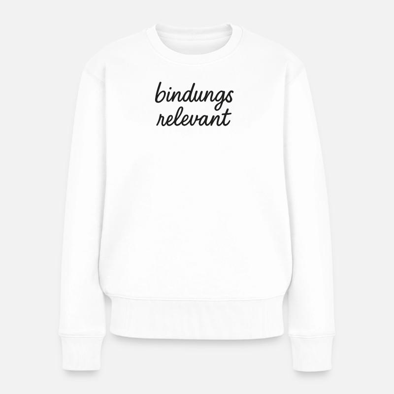 Binding relevant black - Women's Premium Organic Jumper - white