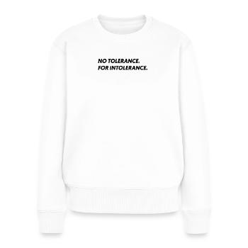 No Tolerance For Intollerance - Pull Premium bio Femme - blanc - Devant - Julia (174cm)