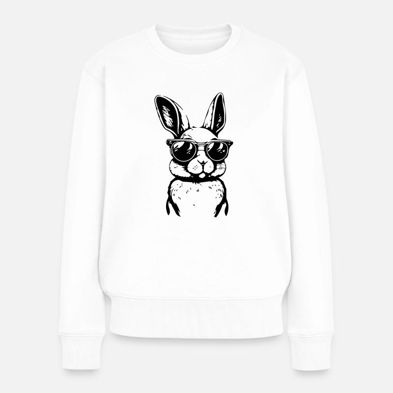 Kaninchen - Frauen Premium Bio Pullover - Weiß