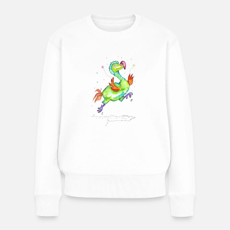 Gute Laune Dodo - Frauen Premium Bio Pullover - Weiß