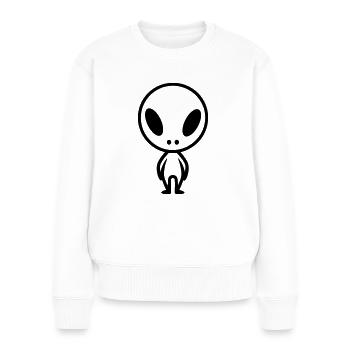 alien - Pull Premium bio Femme - blanc - Devant - Julia (174cm)