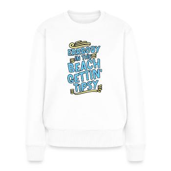 Errbody In The Beach Gets Tipsy 2 - Pull Premium bio Femme - blanc - Devant - Julia (174cm)