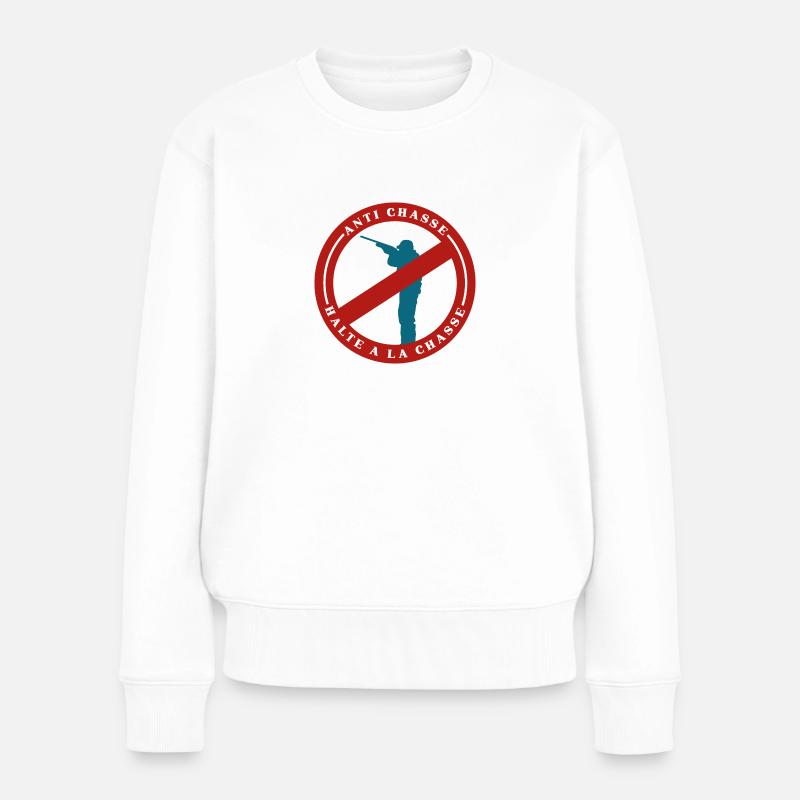 Anti Chasse Chasseur - Pull Premium bio Femme - blanc