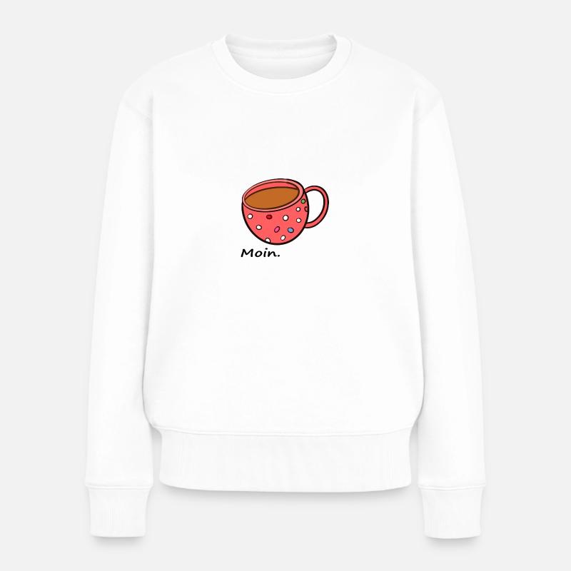 Kaffee Moin - Frauen Premium Bio Pullover - Weiß