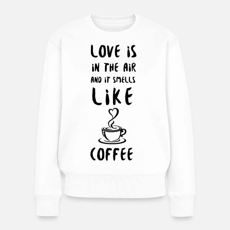 Amour du café - Pull Premium bio Femme - blanc