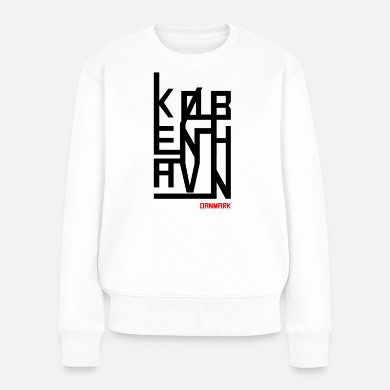 København Danmark Design modern - Frauen Premium Bio Pullover - Weiß