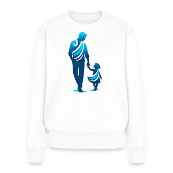 Simple Father - Daughter Design - Women's Premium Organic Jumper - white - Front - Julia (174cm)
