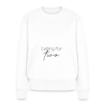 Manger pour deux - Pull Premium bio Femme - blanc - Devant - Julia (174cm)
