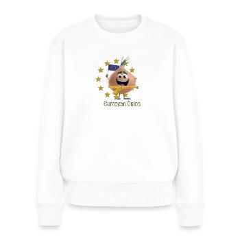 european onion - Frauen Premium Bio Pullover - Weiß - Vorne - Julia (174cm)