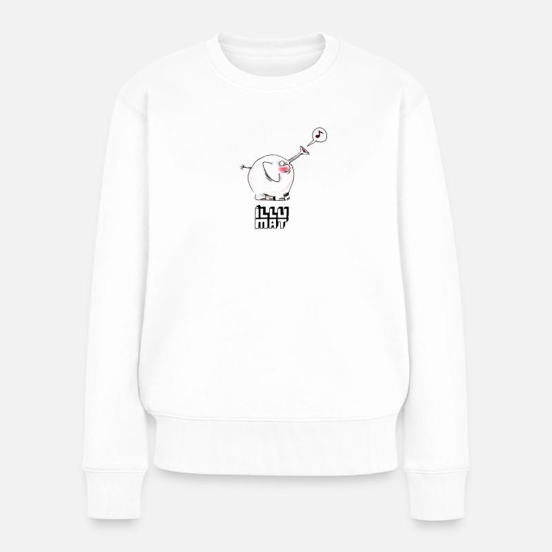 Trompeter - Frauen Premium Bio Pullover - Weiß