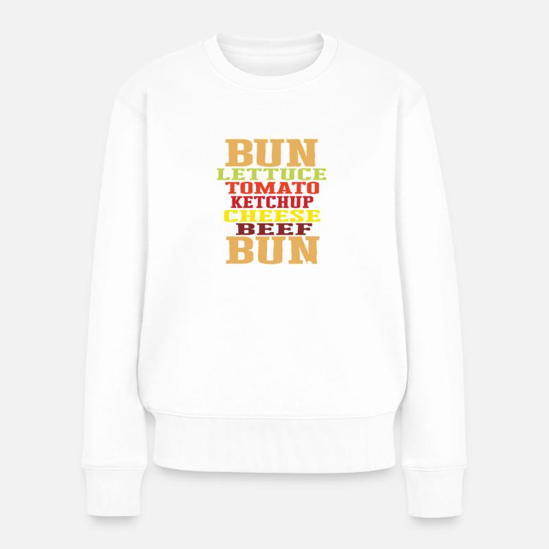 Delicious Burger Structure Tomato Cheese Bread - Women's Premium Organic Jumper - white