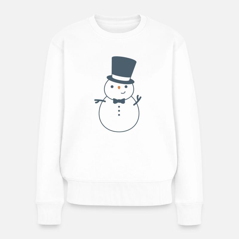 Sir Schneemann - Frauen Premium Bio Pullover - Weiß