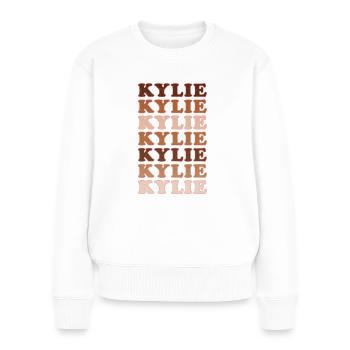 Kylie - Frauen Premium Bio Pullover - Weiß - Vorne - Julia (174cm)