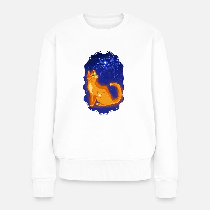 Firestar Bluestar Firestar Bluestar Cat - Women's Premium Organic Jumper - white